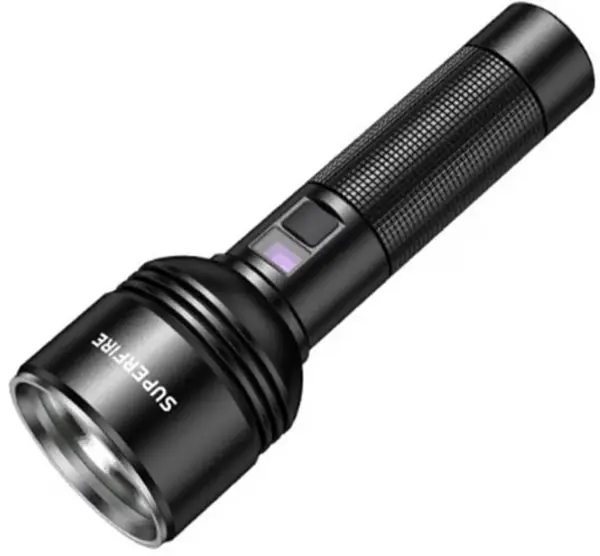 lanterna led superfire d18, 2000lm, 226m, 5200mah, incarcare usb-c, 36w