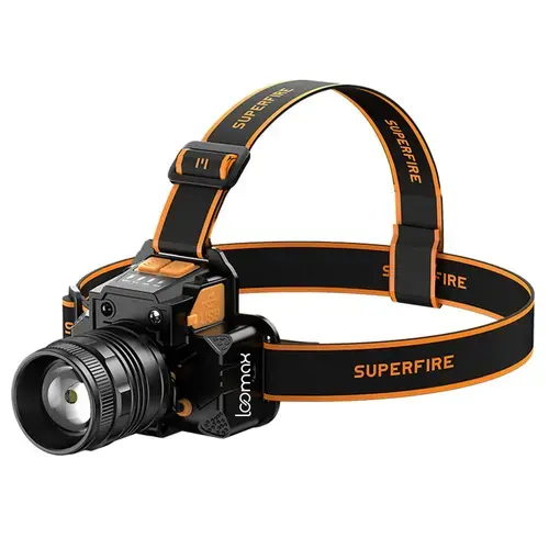Lanterna Loomax frontala, Waterproof, Led, de actiune, cu incarcare USB, HL58