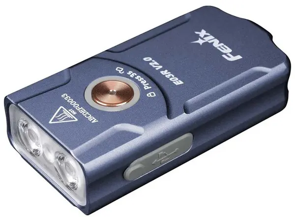 Lanternă pentru breloc Fenix - E03R V2.0, albastru