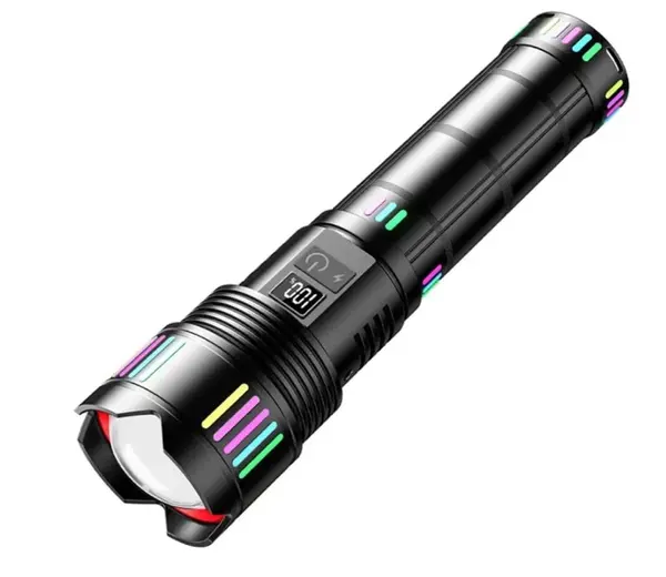 Lanterna profesionala de mana CB 802 cu indicator baterie si incarcare usb C
