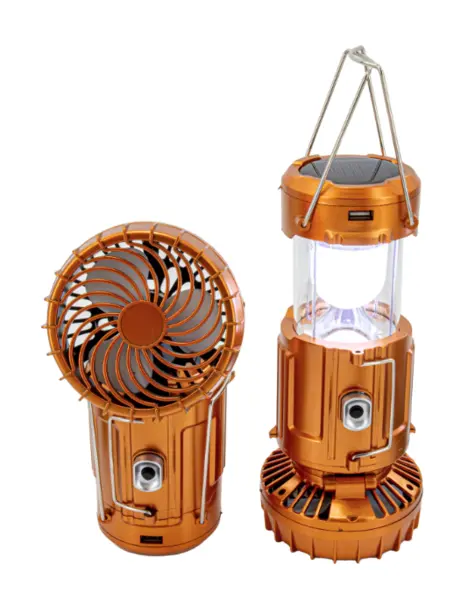 Lanterna solara portabila 3 in 1 cu ventilator de camping CB 9299F