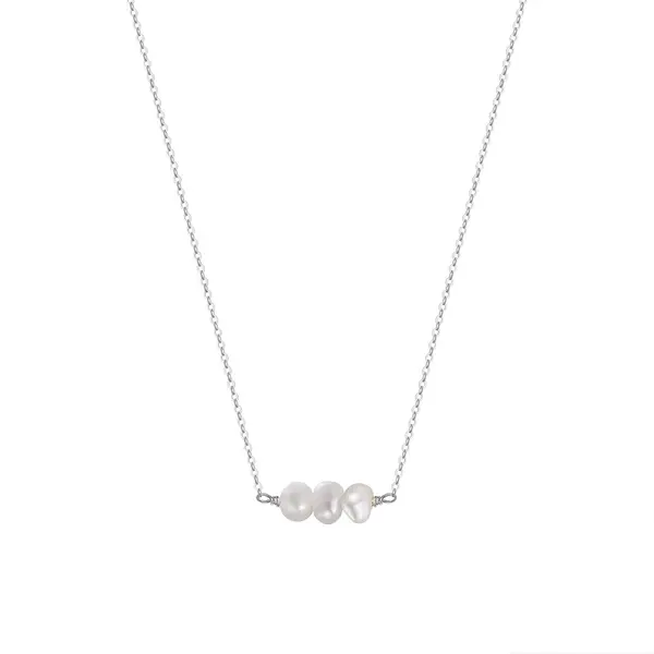 Lantisor argint 925, JW1535, model perla, placat cu rodiu