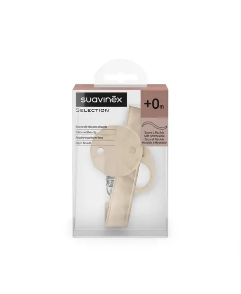 Lantisor clips pentru suzeta Suavinex Wonderland bej