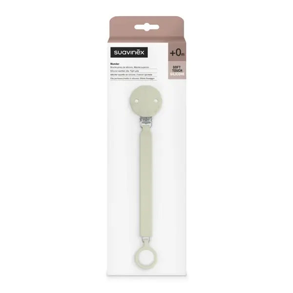 Lantisor din silicon cu clips pentru suzeta Wonder, 1 bucata, Suavinex