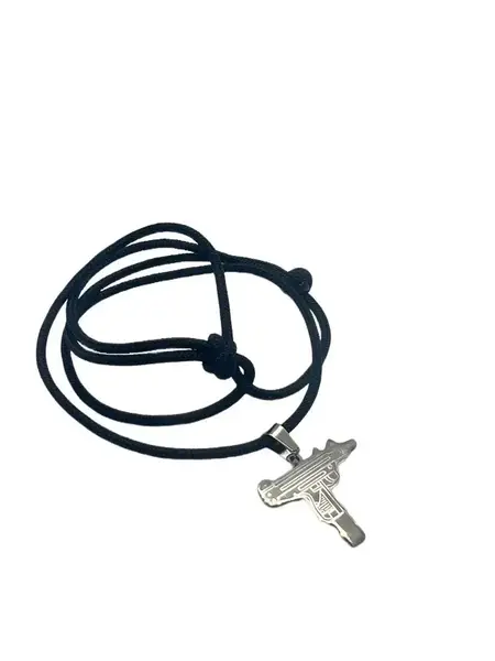 Lantisor Paracord Spectrum Pandantiv Mini/Micro Uzi Argintiu - Default Title