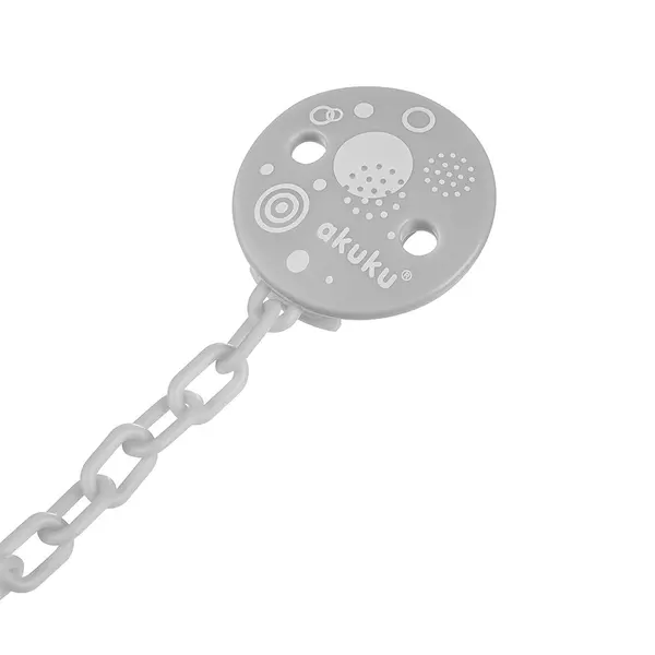 Lantisor pentru suzeta Akuku Pacifier Gri,recomandat de la 0luni+