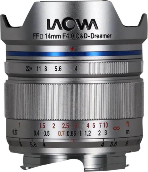 Laowa 14mm f/4 FF RL Zero-D, Obiectiv Ultra-Wide, Montura Leica M, Argintiu, Focalizare Manuala