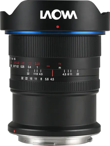 Laowa 15mm f/4.5 0.5x Wide Angle Macro Lens, Montura Canon RF, Unghi 110.5°, Marire 0.5x, Greutate 308g