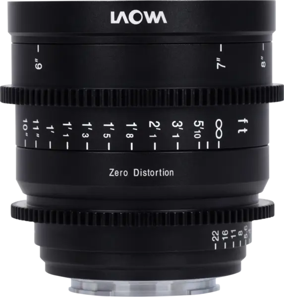 Laowa 15mm T2.1 Zero-D Cine Lens, Montura Sony FE, Diafragma T2.1, Focalizare Manuala, Marcaj in Picioare
