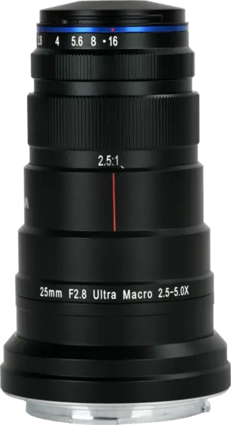 Laowa 25mm f/2.8 2.5-5X Ultra Macro, Obiectiv Fix, Montura Nikon Z, Marire 2.5x-5x, Focalizare Manuala