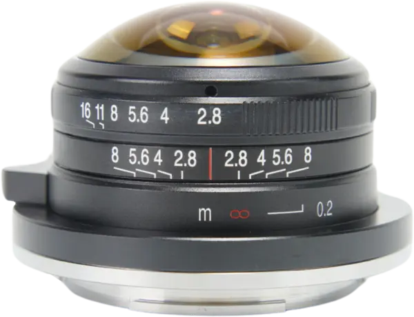 Laowa 4mm f/2.8 Fisheye, Obiectiv Circular, Montura Fuji X, Unghi 210 Grade, Constructie Metalica, Focalizare Manuala