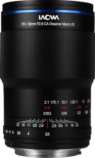 Laowa 58mm f/2.8 2X Ultra Macro APO, Obiectiv Macro, Montura Canon RF, Marire 2:1, Focalizare Interna, Diafragma f/2.8-f/22