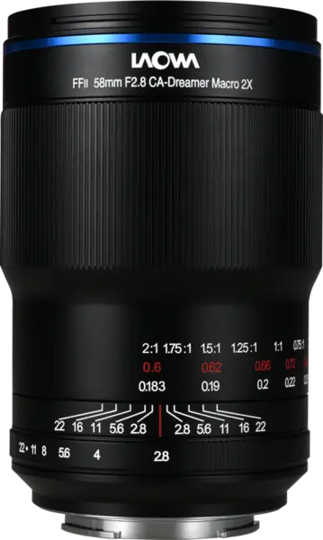 Laowa 58mm f/2.8 2X Ultra Macro APO, Obiectiv Macro, Montura Sony FE, Marire 2:1, Focalizare Interna, Diafragma f/2.8-f/22