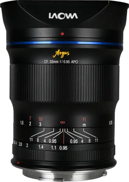 Laowa Argus 33mm f/0.95 CF APO Canon RF Obiectiv mirrorless APS-C, Focus Manual, Design Apocromatic, Filtru 62mm