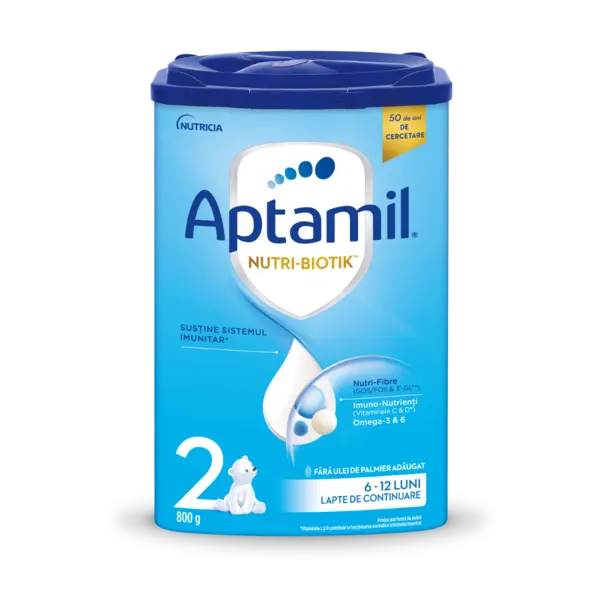 Lapte de continuare 6-12 luni NUTRI-BIOTIK 2, 800g, Aptamil