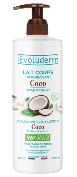 Lapte de corp hranitor Coco, 500ml, Evoluderm