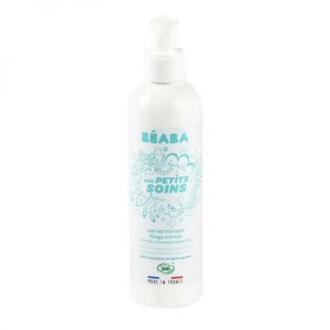 Lapte de curatare fata si corp pentru bebelusi Beaba 250 ml, Certificat Organic