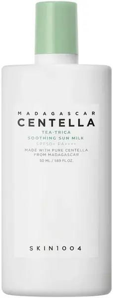 Lapte de față cu protecție solară Skin 1004 Madagascar Centella Tea-Trica, SPF50+, 50 ml