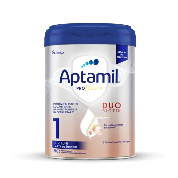 Lapte de inceput 0-6 luni PRO Futura DUO-BIOTIK 1, 800g, Aptamil