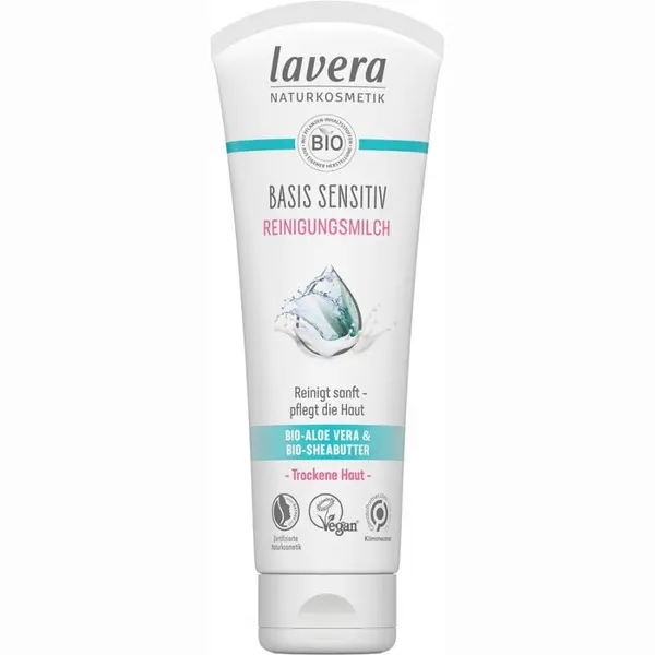 Lapte demachiant cu aloe vera bio si unt de shea bio pentru piele uscata sensitiv - 125 ml