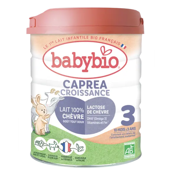 Lapte praf de capra Organic Caprea 3 10-36 luni, 800g, BabyBio