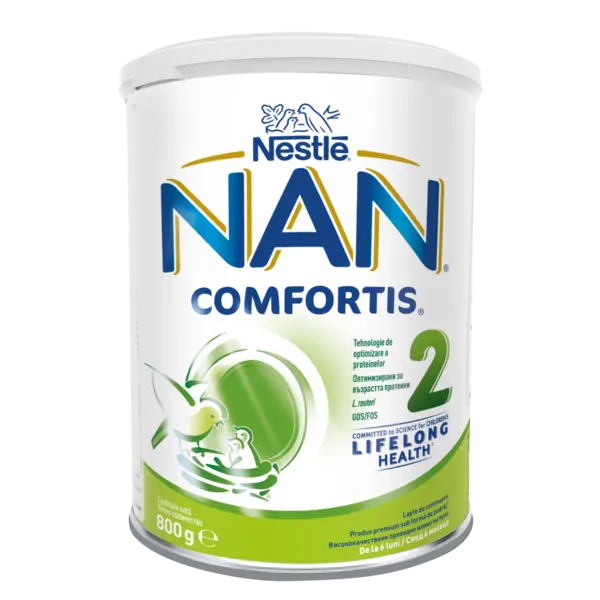 Lapte praf Nan 2 Comfortis, incepand de la 6 luni, 800g, Nestle