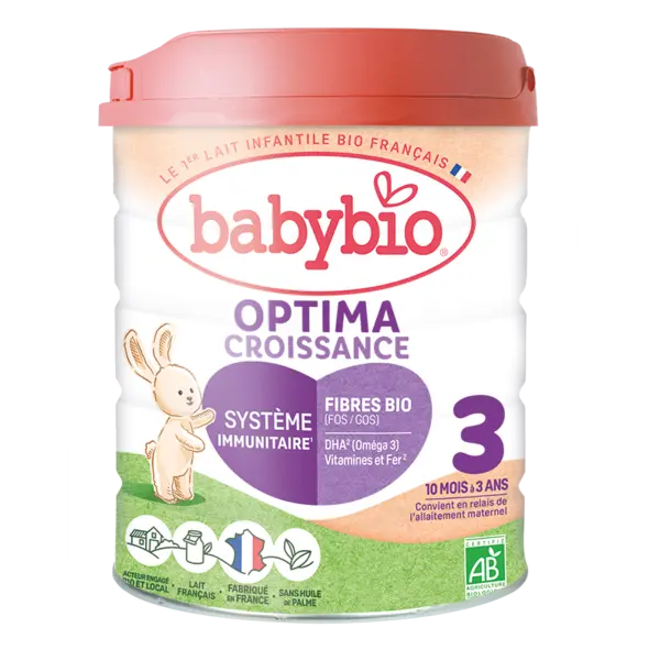 Lapte praf Optima 3 Croissance Bio, 800g, BabyBio
