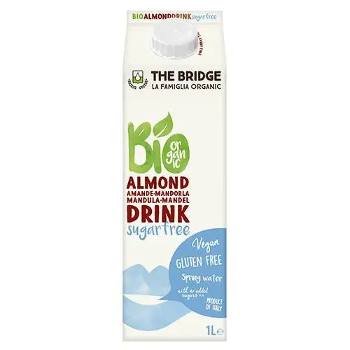 Lapte vegetal de migdale 3%, fara zahar 1l ECO-BIO - The Bridge