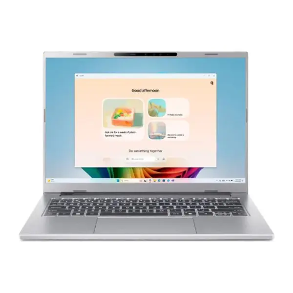 Laptop Acer Aspire 14 AI OLED A14-53M-76N0 NX.JS1EX.003, Intel Core Ultra 7 256V, 14 inch, RAM 16GB, SSD 1TB, Intel Arc Graphics 140V, Fara sistem de operare, Pure Silver