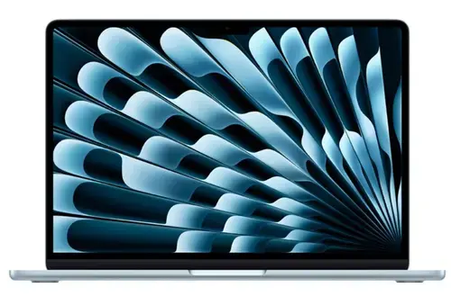 Laptop Apple MacBook Air 15 (Procesor Apple M4 (10-core CPU), 15.3inch Liquid Retina, 16GB, 256GB SSD, Apple M4 10-core GPU, Mac OS, Layout US, Albastru deschis)