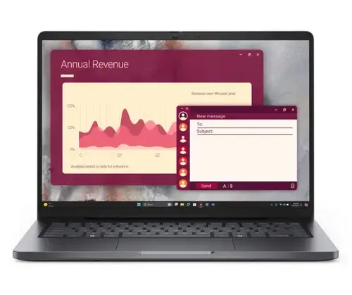 Laptop Dell Pro 14 PC14250 (Procesor Intel® Core™ 7 150U (12M Cache, up to 5.40 GHz), 14inch FHD+, 16GB DDR5, 512GB SSD, Intel Graphics, Windows 11 Pro, Negru/Gri)