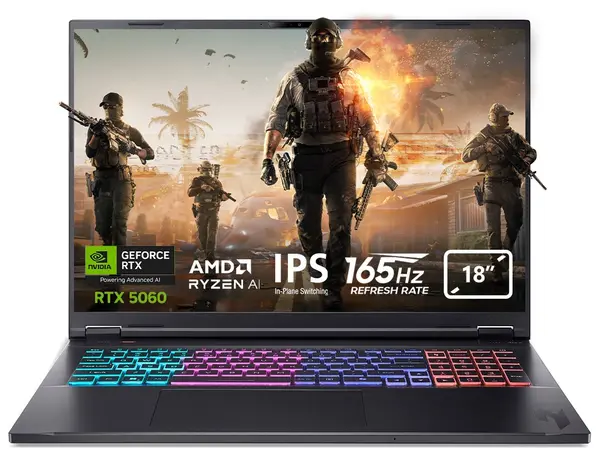 Laptop gaming Acer - Nitro 18 AI AN18-61-R14D, 18'', WQXGA, Ryzen AI 9, 165Hz, 64 GB RAM