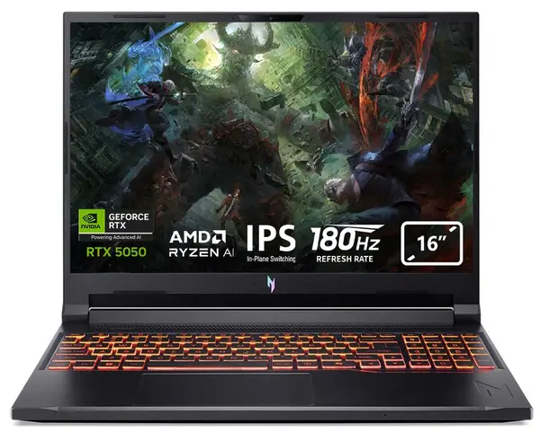 Laptop gaming Acer - Nitro V16 AI ANV16-61-R1PQ, 16'', FHD, Ryzen 7 AI, 180Hz, RTX 5050, 24 GB RAM