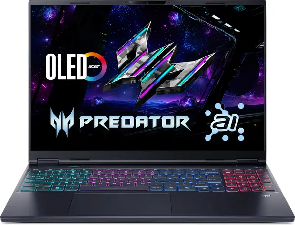 Laptop gaming Acer - Predator Helios Neo 16S AI, 16'', OLED, Ultra 9, 240Hz, RTX 5070Ti, negru