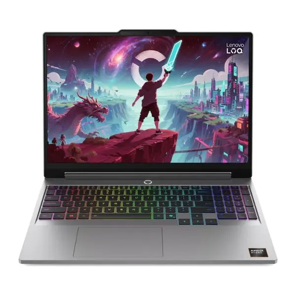 Laptop Gaming Lenovo LOQ 15AHP11 83TN002HRM, AMD Ryzen 7 250, 15.3" WUXGA, IPS, 16 GB RAM DDR5, 512 GB SSD, NVIDIA GeForce RTX 5050, Fara Sistem de operare, Luna Grey