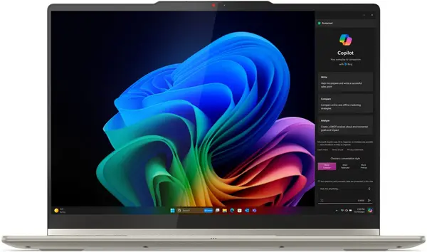 Laptop Lenovo - Yoga 7 2-in-1 14AKP10, 14'', 2.8K, Ryzen AI 7, 24GB/1TB, Touch, bej