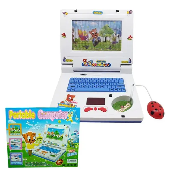 Laptop muzical pentru copii, tastatura si mouse