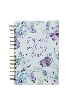 Large Hardcover Journal It Is Well with My Soul Inspirational Wire Bound Notebook W/192 Lined Pages [Hardcover] with Love - Christian Art Gifts