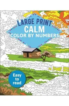 Large Print Calm Color by Numbers: Easy to Read - David Woodroffe