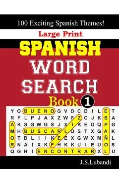 Large Print SPANISH WORD SEARCH Book;1 - Jaja Books