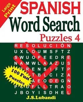 Large Print Spanish Word Search Puzzles 4, Paperback/J. S. Lubandi