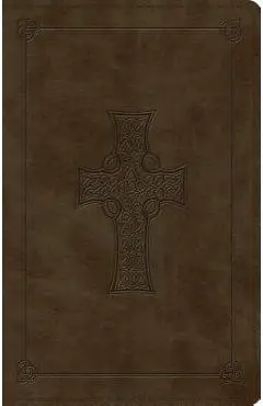 Large Print Value Thinline Bible-ESV-Cross Design - Crossway Bibles