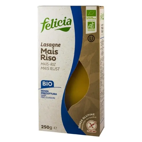 Lasagna BIO Malai si Orez, 250 g, Felicia
