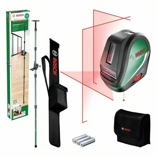Laser Universal Level 3 Maxi-Set, BOSCH, auto-nivelare, linii laser, 50mm, 254m