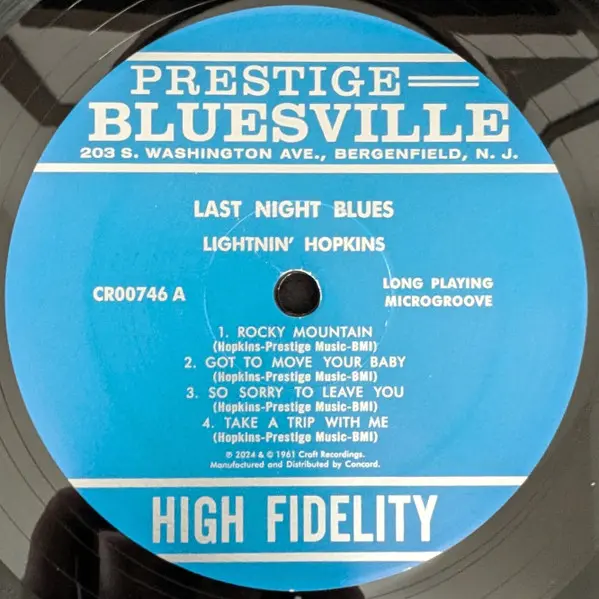 Last Night Blues - Vinyl | Lightnin' Hopkins, Sonny Terry