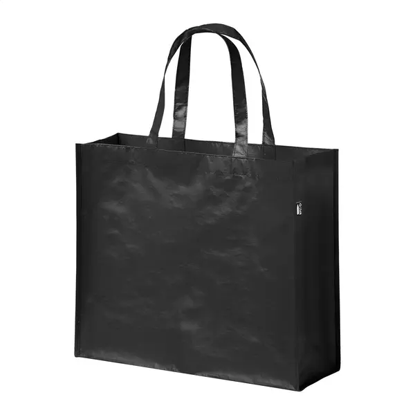 Laster sacoșă cumpărături, material reciclat RPET - negru