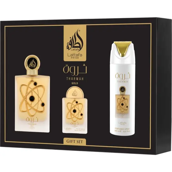 Lattafa Pride Tharwa Gold set cadou unisex 1 buc