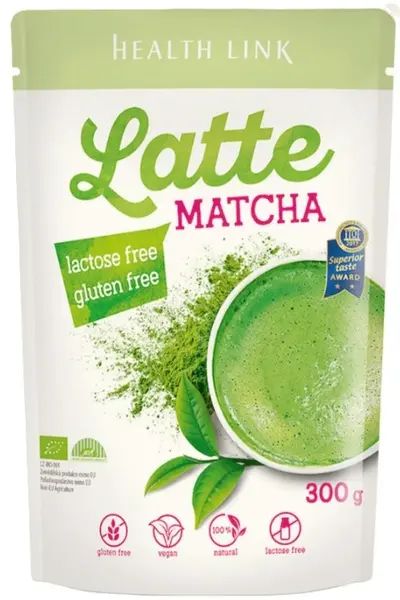 Latte organic cu pudră de matcha, 300 g, Health Link