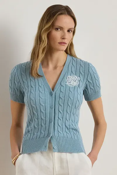 Lauren Ralph Lauren cardigan pentru femei, din bumbac