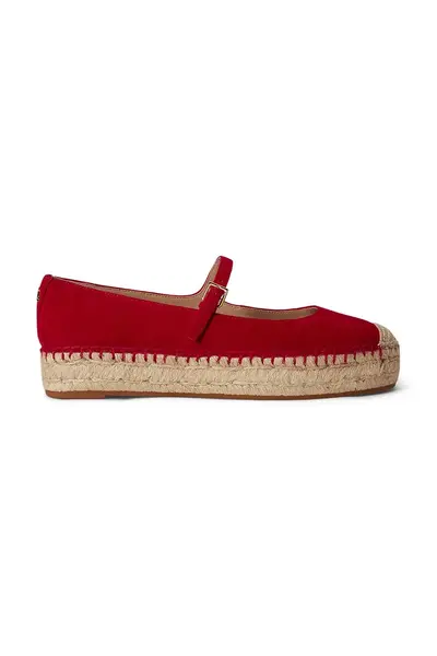 Lauren Ralph Lauren espadrile pentru femei din piele întoarsă Luize Mj
